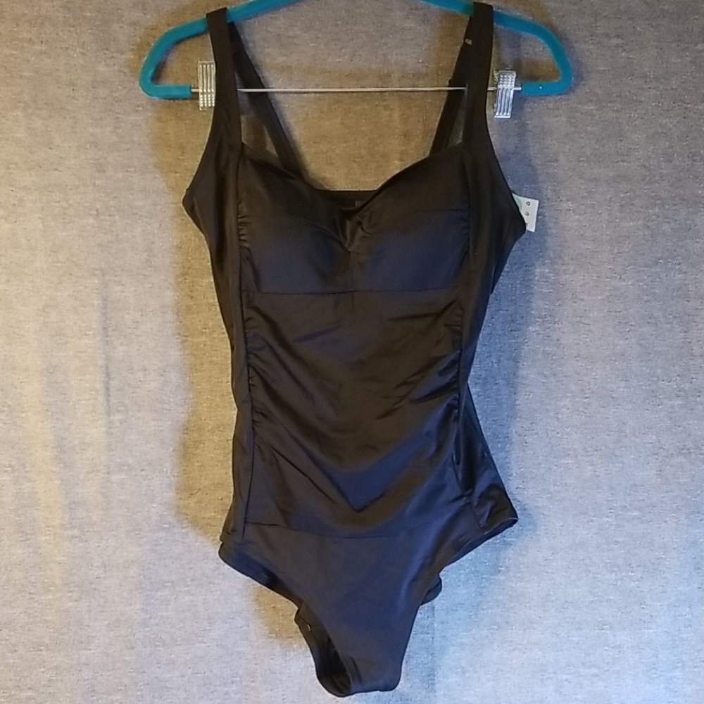 NWT Dorina Black one piece swimming suit Size L